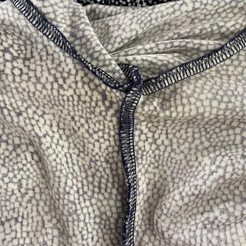 Tory Burch Top Womens Small Silk Beaded Neck Printed‎ 3/4 Sleeve TP-2370